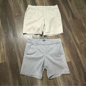 JAG pull on shorts women's 14 beige classic fit & gray Maddie comfort stretch